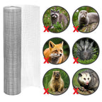 LAN JIA Hardware Cloth 1/2 inch 48 in x 50 ft 19 Gauge, Hot-dip Galvanized After Welding, Chicken Wire Fencing, Garden Fencing Welded Wire Cloth Garden Fence Chicken Coop/Run Wire