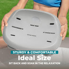 Bestway SaluSpa Underwater Durable Non Slip Swimming Pool and Spa Comfort Seat with Adjustable Height Legs and Weighted Feet, Gray