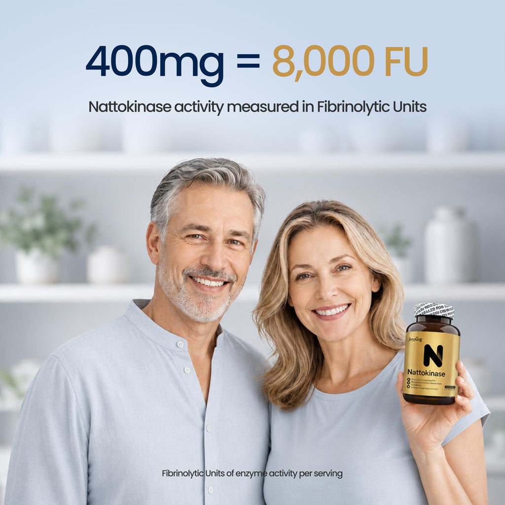 Joyung Nattokinase 8000FU - Cardiovascular & Blood Circulation Support Supplement - Includes Black Currant & CoQ10 for Heart Health & Vitality