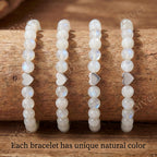 Bivei Moonstone Crystal Stretch 6mm Bracelets for Women