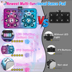 Upgraded Extra Large Electronic Dance Mat Toys, Kids Dance Mats for Single/Double Players, Music Dance Pad with LED Light, Dancing Game Toy as Christmas Birthday Gift for Kids Girls Boys 3-12 Year Old