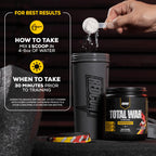 REDCON1 Total War Pre Workout, Tiger's Blood - Pump, Endurance & Energy Boosting Workout Supplement - Caffeinated Pre Workout with Taurine, Green Tea + Di Caffeine Malate (15 Servings)