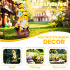 twinbling 13" Garden Solar Spring Gnomes Statues Outdoor
