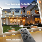 addlon Outdoor String Lights 48FT, LED Shatterproof Bulbs, Dimmable Patio Lights Waterproof, Hanging Outside Lighting for Backyard, Garden, Deck, Balcony, Porch, Café, Decor