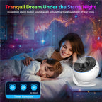 Galaxy Projector for Bedroom, HD Image Star Projector Galaxy Light Adjustable Knob, 13 Film Discs Planetarium Projector for Kids, 360° Rotating 1/2h Timer Simple 3-Button Control Black&White