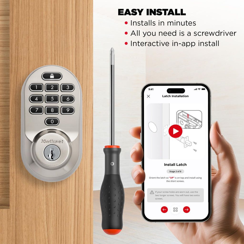 Kwikset Halo Wi-Fi Smart Lock, Keyless Entry Door Deadbolt, Geofence Auto-Unlock, Grade AAA Certified, No Hub Required Easy Install, Satin Nickel Lifetime Finish Warranty, Backlit Keypad