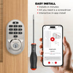 Kwikset Halo Wi-Fi Smart Lock, Keyless Entry Door Deadbolt, Geofence Auto-Unlock, Grade AAA Certified, No Hub Required Easy Install, Satin Nickel Lifetime Finish Warranty, Backlit Keypad
