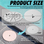 TonGass (2-Pack Round 9 1/8" Skimmer Valve Top Cover Lids Replacement Part for 9" Pool/Spa Deck Lid Plate Highly Durable Pool Skimmer Cover with UV Inhibitors