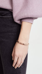 kate spade new york Set In Stone Stone Hinged Clear/Rose Gold Bangle Bracelet