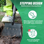 Suchtale Flat Shovel, 11-Inch Floor Scraper, Long Handle Weed Scraper