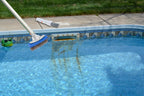 NEOHATION Pool Pumice Stone and 5 inch Stainless Steel Pool Brush Kit with EZ-Clip Handle to Reomve Erase Rust Stain Spot in Concrete Plaster Pool Spa and Calcium Deposit on Pool Tile, BPST01