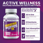 ProCare Health Bariatric Multivitamin with Iron 18mg (30 Easy to Swallow Capsules) - Post Op Bariatric Vitamins for Gastric Bypass Pills - Must Haves for Sleeve Patients (1 Month Supply)