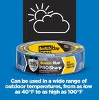 ScotchBlue PROSharp Painter's Tape 2 Inch Wide (1.88 in x 60 yd) 3 Rolls Blue Tape Protects Surfaces and Removes Easily, Edge-Lock Tape for Indoor and Outdoor Use (2093+-48AC3)