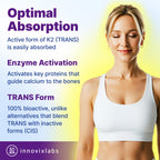 InnovixLabs Full Spectrum Vitamin K2-90 Softgels with 600 mcg of Trans Form MK7 and MK4 - Supports General Health and Bone Strength - Soy and Gluten Free K2 Vitamin Supplement