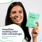 CorneaCare Rescue: Hydrogel Self Cooling Compress | Cold Eye Masks for Puffy Eyes | Self Cooling Eye Compress for Fast Relief | Travel Ready | 12 Count