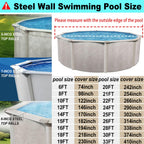SIHAIAN 16Ft Round Pool Cover, Prevents Water Accumulation Above Ground Pool Cover, Quick Installation and Removal One-Piece Pool Cover, Lockable, Windproof, UV-Resistant, Tear-Resistant Solar Cover