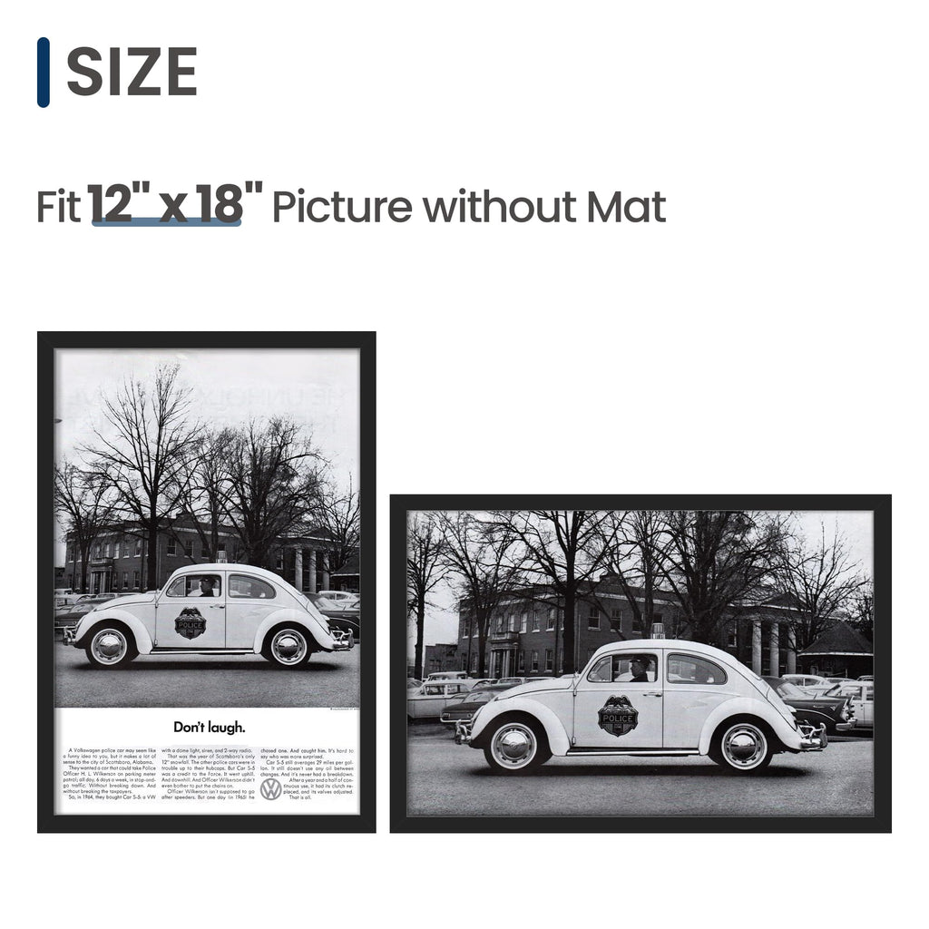 ENJOYBASICS 12x18 Picture Frame, Wall Gallery Frames Set of 2, Black