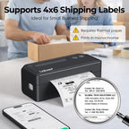 Labeer Bluetooth Thermal Shipping Label Printer, Wireless 4x6 Label Printer