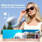 SKYOLUY Premium Bifocal Reading Sunglasses for Women, Retro Cateye Sun Readers UV400 Protection, Classic Shades Black & Tortoise (1 Black & 1 Tortoise, 2.00)