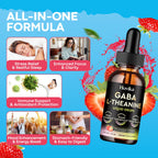 Hovika 2 Pack GABA L-Theanine Drops - Liquid GABA L-Theanine Supplement with Ashwagandha, Magnesium Glycinate, Vitamin C, B6 - Support Sleep, Relaxation, Calm Mood & Focus - Strawberry Flavor