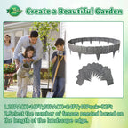YIGMAW 2026 New Edging for Landscaping - Garden Edging Border-4 in Tall-Plastic Stone Effect for DIY Landscape,Lawn&Flower Bed (Gray, 40 Pcs)