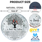 8'' Memorial Garden Stone for Loss of Loved One, Garden Stones in Memory of Loved Ones, Sympathy Gift Fathers Day, Weatherproof Outdoor Memorial Plaques, Remembrance Natural Stone with Stand HS8-8