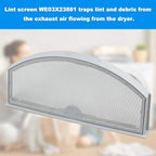 Upgraded WE03X23881 Dryer Lint Screen Filter Replacement for GE Dryer, GTD65EBSJ3WS GTD33EASK0WW GTD42EASJ2WW GTD42GASJ2WW GTD45EASJ2WS PS11763056 Stainless Steel Metal Screen with Cleaner Kit Brush