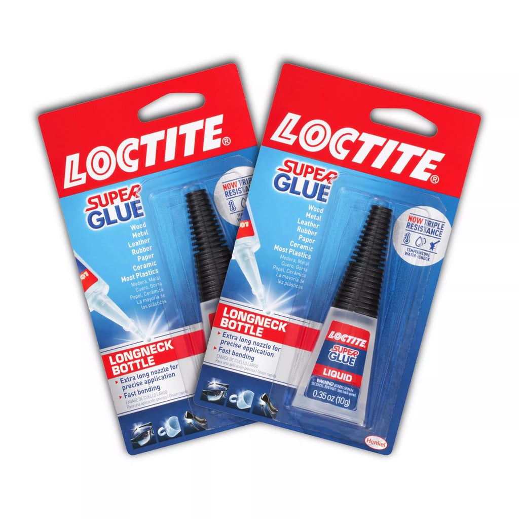 Loctite Super Glue Liquid Longneck Bottle, 10g Bottle (Pack of 2) Instant Adhesive for Plastic, Wood & Metal, Clear Superglue with Extra Long Precision Nozzle, Quick‑Dry Formula