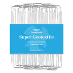 Super Geotextile Landscape Staples - Heavy Duty 11 Gauge Galvanized U-Shaped Sod Pins for Weed Barrier and Landscaping Fabric Stakes - 1" x 6" (100 pcs)