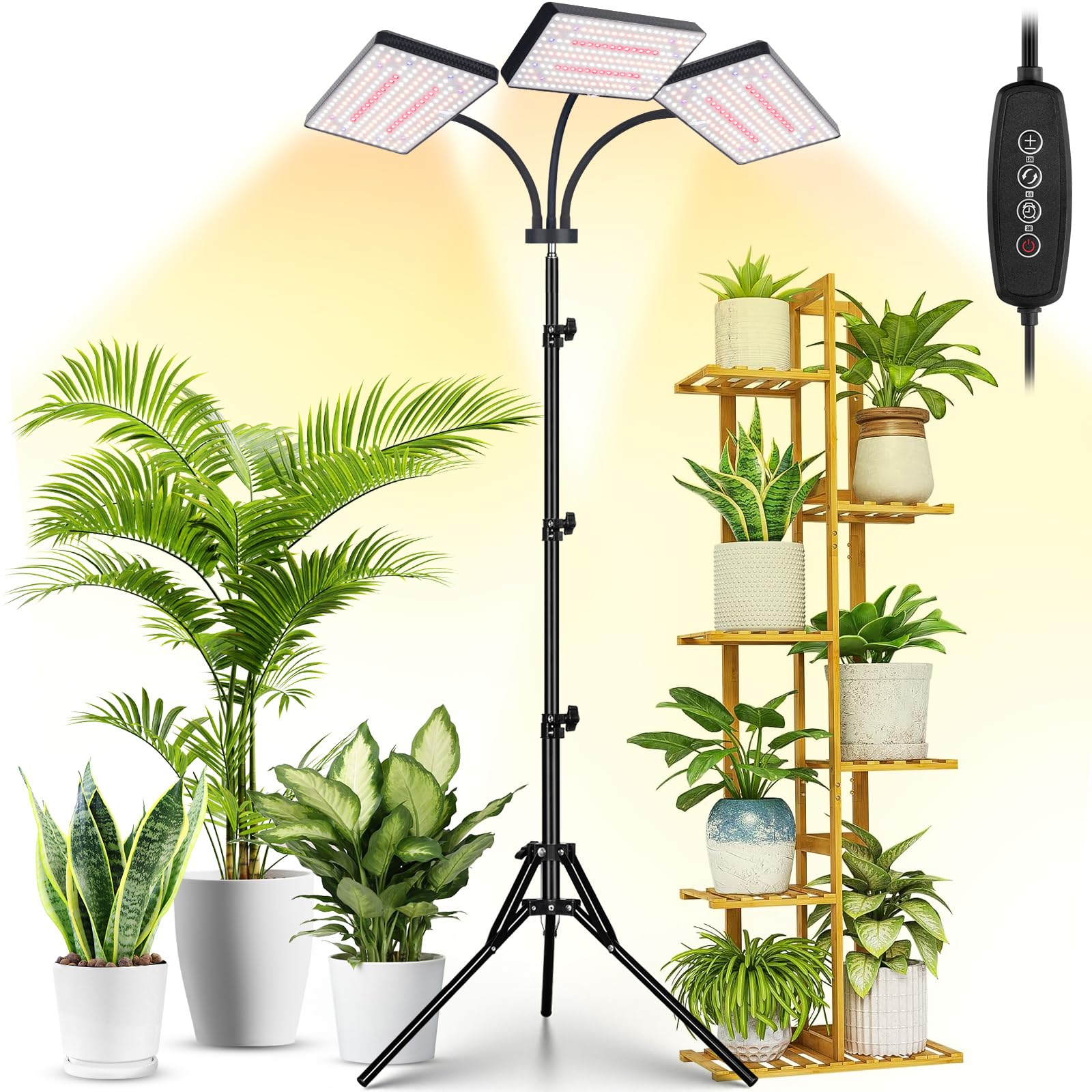 LBW Grow Light for Indoor Plants, 642 LEDs Grow Light with Stand