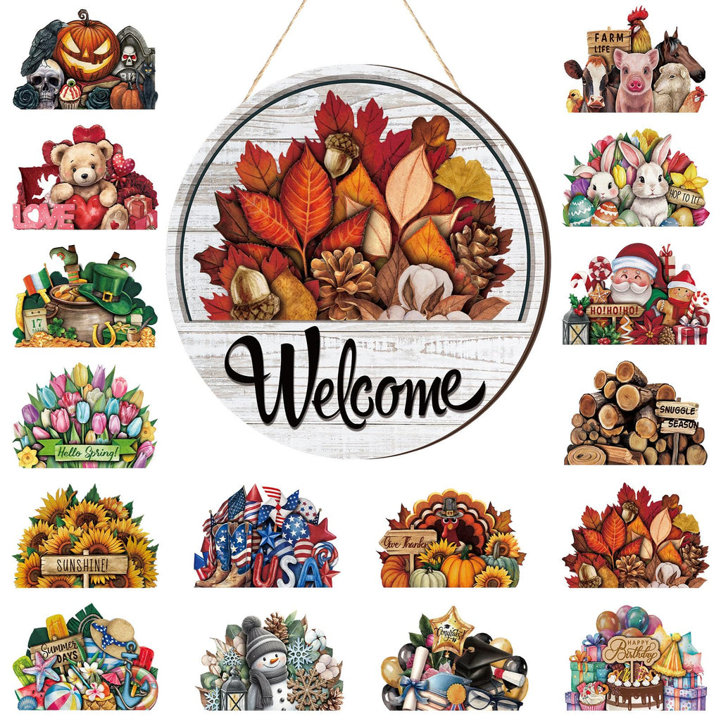 Yousoontic Interchangeable Welcome Sign,Classic Color,Welcome