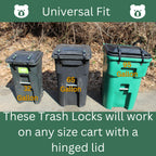Ultimate Black Bear Trash Lock -Certified Black Bear Resistant, Patented, Animal Proof EXISTING Trash cans, Four Straps. Also Works for Wind, Raccoon, Opossum, and Other varmints/Critters