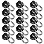 DIYMAG Black Magnetic Hooks,70LBS Strong Heavy Duty Neodymium Magnet Magnetics Hook for Hanging at Home, Office Locker, Workplace, Refrigerator, Cruise Ship or Travel, 15Pack