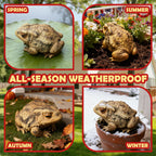 Sunthus Toad Frog Figurine for Outside Garden Resin Statue Outdoor