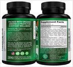 Potent Garden Super Greens Capsules, Fruits and Veggies Supplement, Organic Greens Tablets with Alfalfa Beet Root & Tart Cherry, Daily Nutrition Support, 60 Ct