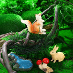 Roowest 19 Pcs Fairy Garden Kit, Miniature Fairy Garden Accessories Outdoor