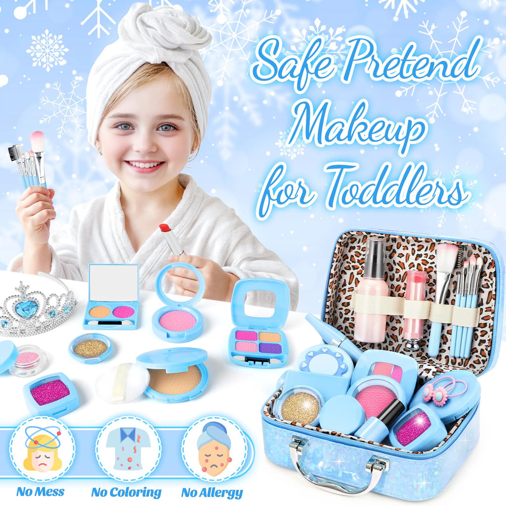 Pretend Play Fake Makeup Set for Kids Toddlers 3-5 5-8