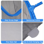 3-in-1 TidyMister Pool Cleaning Kit – Deep Grabber Pool Net, 17.5" Scrub Brush,Weighted Vacuum Head for Leaves, Algae & Debris | Essential Cleaning Set for Above Ground, Inground Pools, Spa, Hot Tub