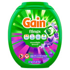 Gain Flings Laundry Detergent Pods Odor Defense + Color Guard, Moonlight Breeze Scent, 4-in-1 Liquid Laundry Detergent Pacs with Oxi Boost and Febreze, 112 Count (Packaging May Vary)