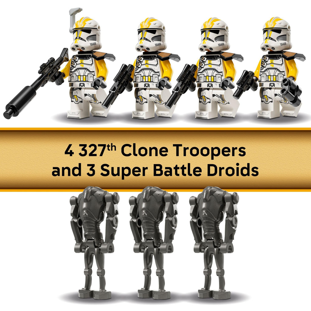 LEGO Star Wars 327th Star Corps Clone Troopers Battle Pack Building Toy - Pretend Play Set for Boys & Girls, Ages 7+ - Collectible Model Kit & Kids Room Decor - Gift Idea for Birthdays - 75431
