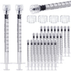 30Pack 1ml Luer Lock Syringe Without Needle - 1cc Plastic Syringes Individually Sterile Sealed with Tip Caps, No Needles ( 30Pack 1 ml )