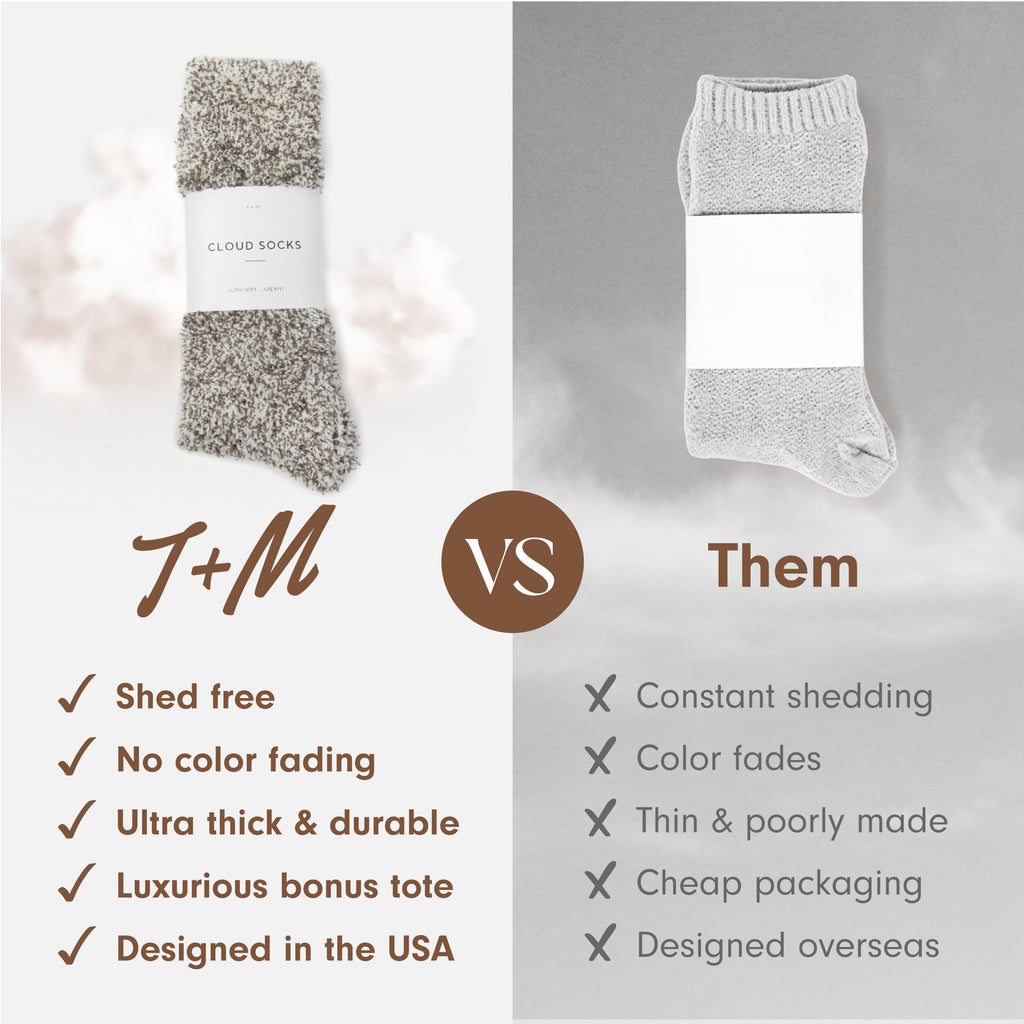 Unboxme Gifts Premium Mens Fuzzy Cloud Socks - Cozy Slippers Socks for Men