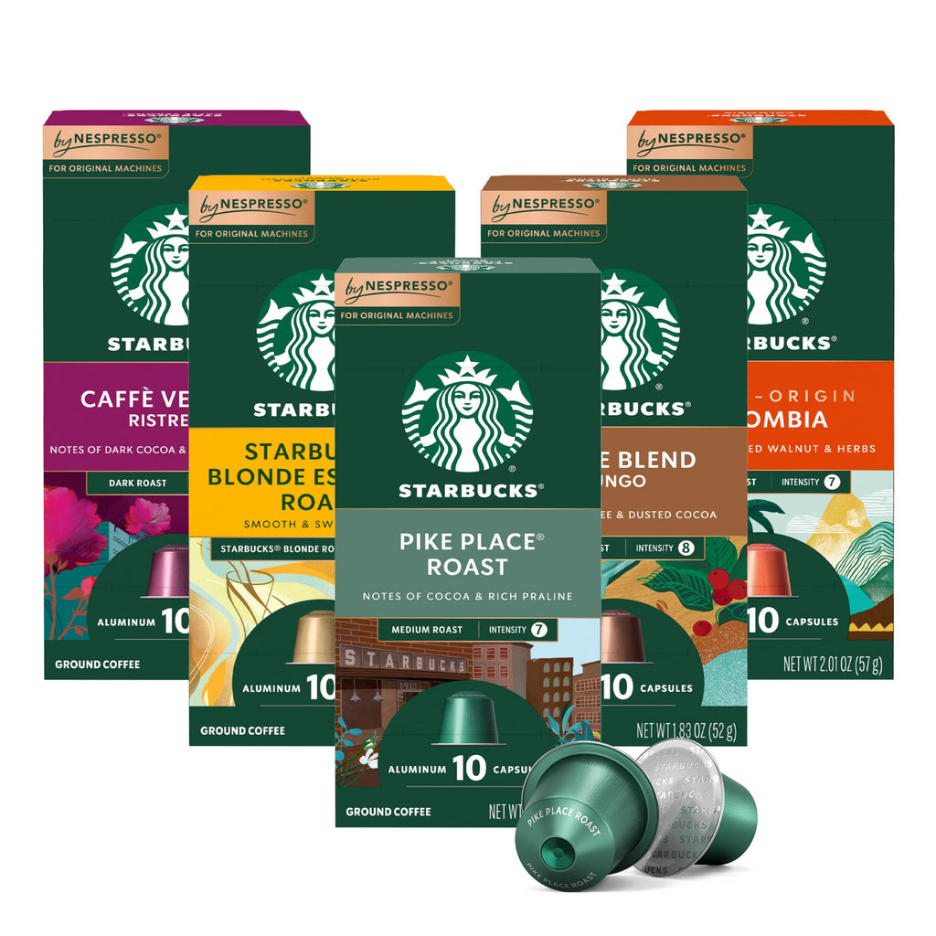 Starbucks by Nespresso Original, Variety Pack Coffee, 50-count