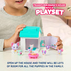 Little Live Pets Dog House Playset Bundle, Mama Surprise Families Frenchie and Spaniel Collection, Interactive Fold-Out Dog Playset Toy for Kids 5+