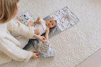 Portable Baby Changing Pad XL-Waterproof Folding Changing Pad Ideal as Gift for Newborn-The Diaper Changing Pad is a Detachable Bag with 6 Pockets as a Toiletry Bag for Baby Items