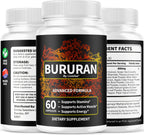 (2 Pack) Bururan Capsules - Official Bururan Advanced Pills for Men Support - Maximum Strength, All Natural Bururan Premium Supplement for Overall Health & Wellness Reviews, 120 Capsules for 2 Months