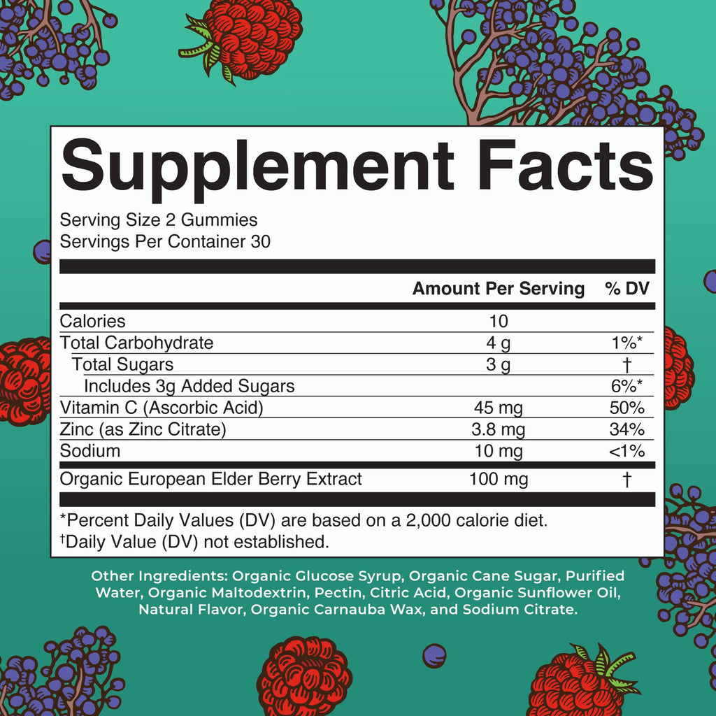 MaryRuth Organics Kids Immune Support Gummies | USDA Organic | Vitamin C, Zinc, and Elderberry Gummies for Kids| Immune Support for Ages 4+ | Vegan | Non-GMO | Gluten Free | 60 Count