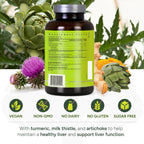 New Nordic Active Liver Gummies, Milk Thistle, Artichoke & Turmeric Supplement, Natural Peach & Mango Flavor, Sugar Free & Vegan, 60 Count (Pack of 3)