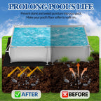 Mosenpol 9' × 18' Rectangle Pool Liner Pad for Above Ground Pool, Durable Pre-Cut Under Pool Padding, Puncture Protection and Extend Liner Life