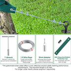 Ciyivak 18'' Ground Anchors Screw in Heavy Duty, Shed Anchor Kit with Straps & Steel Cable & Tools, Earth Anchors for Mobile Home, Carports, Swing Set, Tree, Trampoline - Secure Against High Winds(4)